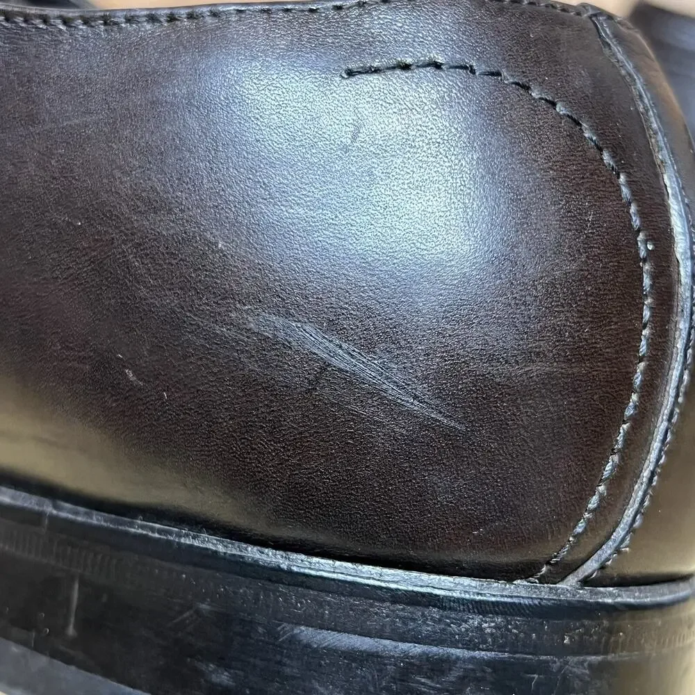Hugo Boss Bicycle Toe Derby Shoes Men Size 12 Dark Brown Leather Comfort Oxford